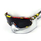 12 Pack: Anime Sports Shield Burnt Mirror Wholesale Sunglasses