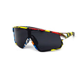 12 Pack: Anime Sports Shield Burnt Mirror Wholesale Sunglasses