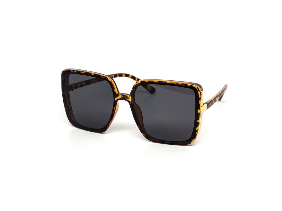 12 Pack: Oversized Square Gold Accent Wholesale Sunglasses
