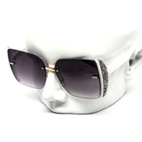 12 Pack: Rhinestone Side Speckle Blade Gradient Wholesale Sunglasses
