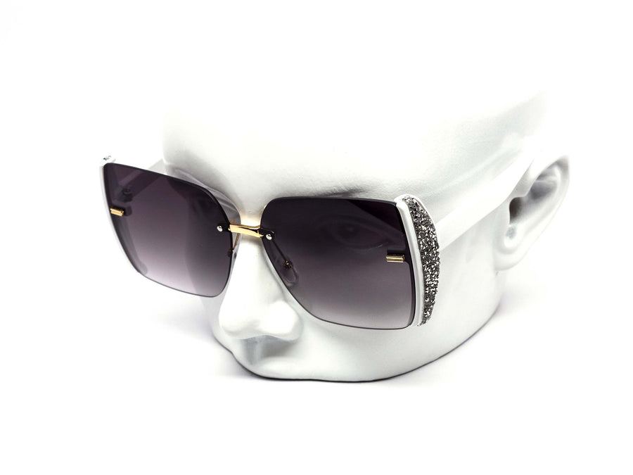 12 Pack: Rhinestone Side Speckle Blade Gradient Wholesale Sunglasses