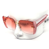12 Pack: Rhinestone Side Speckle Blade Gradient Wholesale Sunglasses