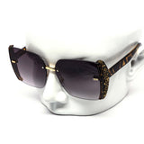 12 Pack: Rhinestone Side Speckle Blade Gradient Wholesale Sunglasses