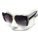 12 Pack: Rhinestone Side Speckle Blade Gradient Wholesale Sunglasses