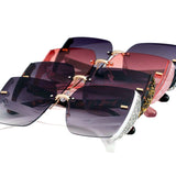 12 Pack: Rhinestone Side Speckle Blade Gradient Wholesale Sunglasses