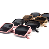 12 Pack: Minimal Squared Golden Ring Wholesale Sunglasses