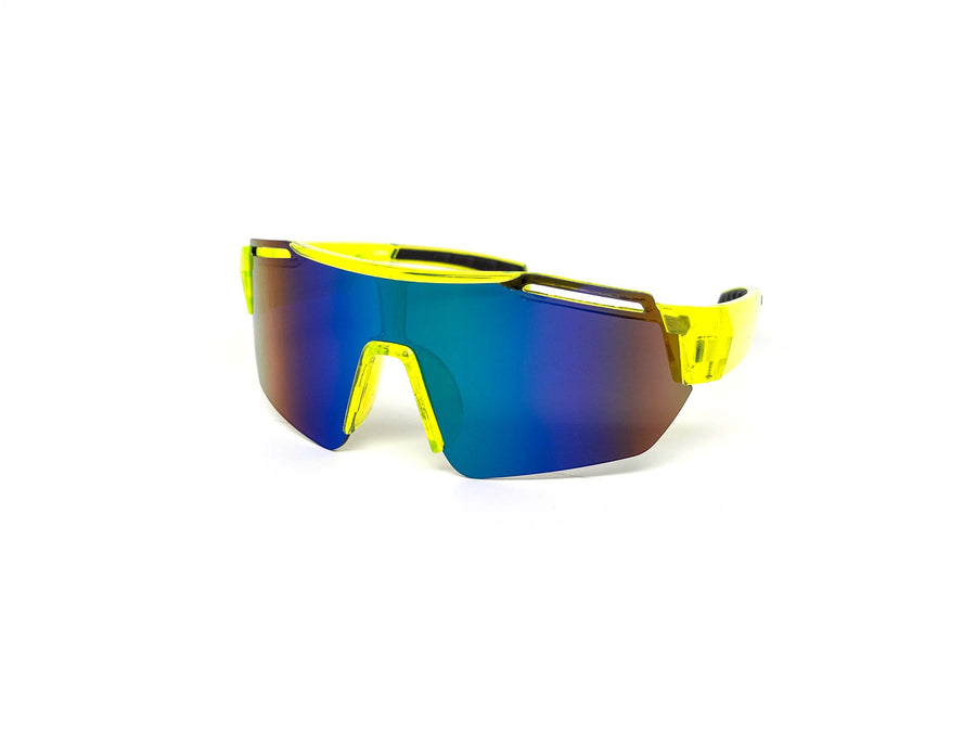 12 Pack: Modern Sports Shield Performance Burnt Mirror Wholesale Sunglasses