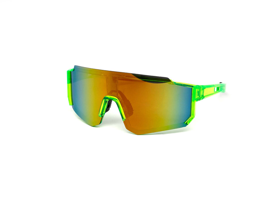 12 Pack: Future Sports Shield Performance Burnt Mirror Wholesale Sunglasses