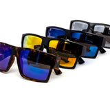 12 Pack: Retro Addict Oversized Chunky Flat Mirror Wholesale Sunglasses