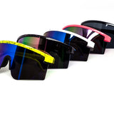 12 Pack: Oversized Sport Splatter Burnt Mirror Wholesale Sunglasses
