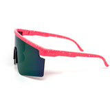 12 Pack: Oversized Sport Splatter Burnt Mirror Wholesale Sunglasses