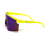 12 Pack: Oversized Sport Splatter Burnt Mirror Wholesale Sunglasses