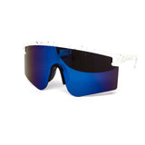 12 Pack: Oversized Sport Splatter Burnt Mirror Wholesale Sunglasses