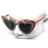 12 Pack: Twice Rhinestone Heart Wholesale Sunglasses