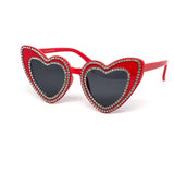 12 Pack: Twice Rhinestone Heart Wholesale Sunglasses