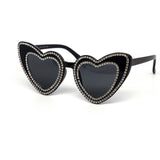 12 Pack: Twice Rhinestone Heart Wholesale Sunglasses