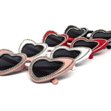 12 Pack: Twice Rhinestone Heart Wholesale Sunglasses