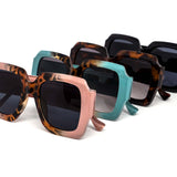 12 Pack: Lexy Oversized Chunky Two-tone Frame Wholesale Sunglasses