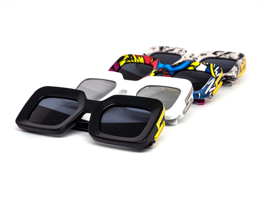 12 Pack: Oversized Rhino Chunky Square Wholesale Sunglasses
