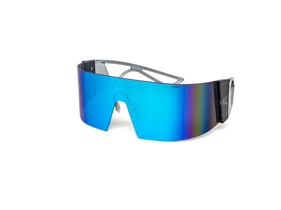 12 Pack: Future Retro Fashion Shield Burnt Mirror Wholesale Sunglasses