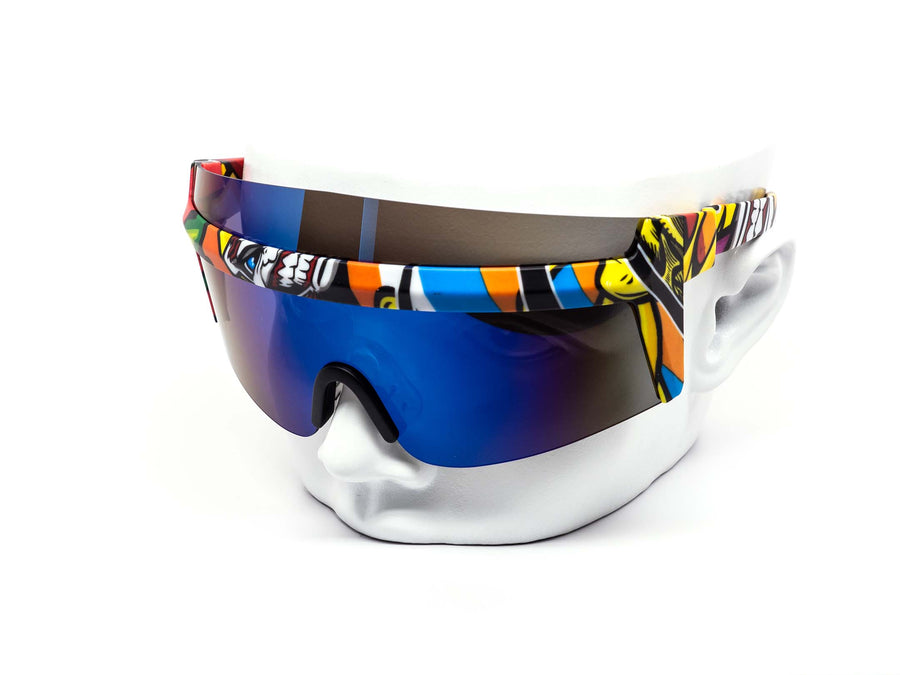 12 Pack: Anime Naruto Shield Burnt Mirror Wholesale Sunglasses