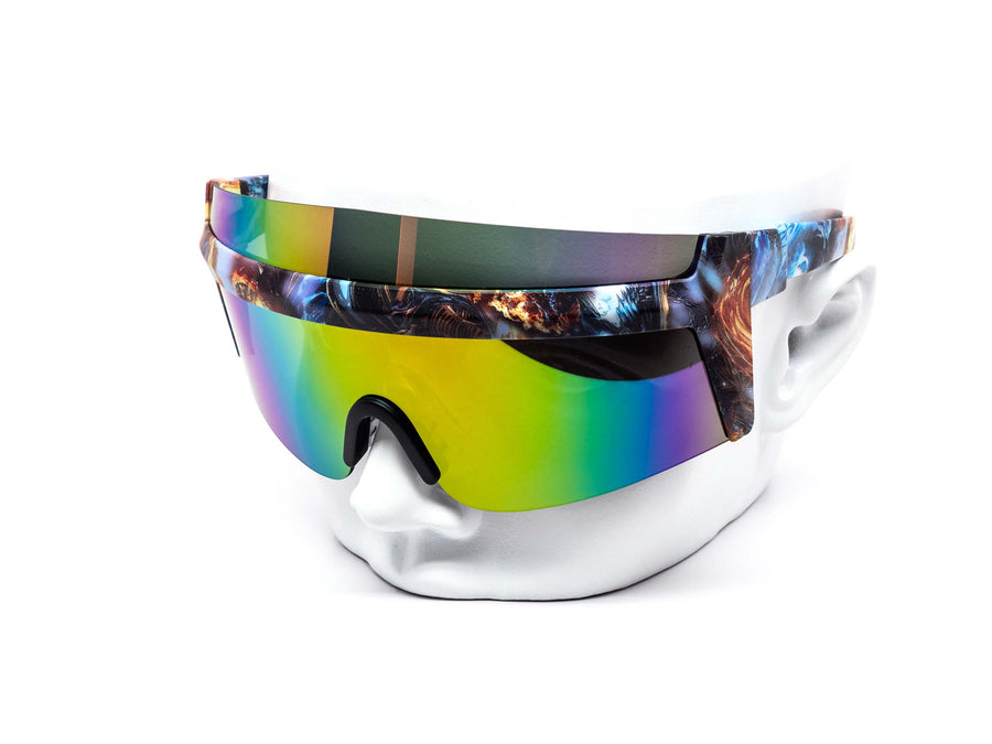 12 Pack: Anime Naruto Shield Burnt Mirror Wholesale Sunglasses