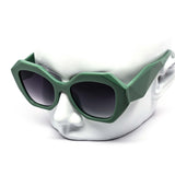 12 Pack: Trendy Round Chunky Prism Abstract Wholesale Sunglasses