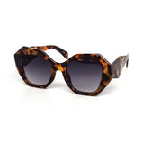 12 Pack: Trendy Round Chunky Prism Abstract Wholesale Sunglasses