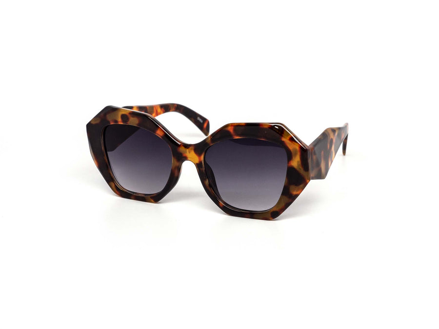 12 Pack: Trendy Round Chunky Prism Abstract Wholesale Sunglasses