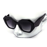 12 Pack: Trendy Round Chunky Prism Abstract Wholesale Sunglasses