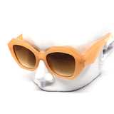 12 Pack: Trendy Round Chunky Prism Abstract Wholesale Sunglasses
