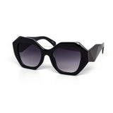 12 Pack: Trendy Round Chunky Prism Abstract Wholesale Sunglasses