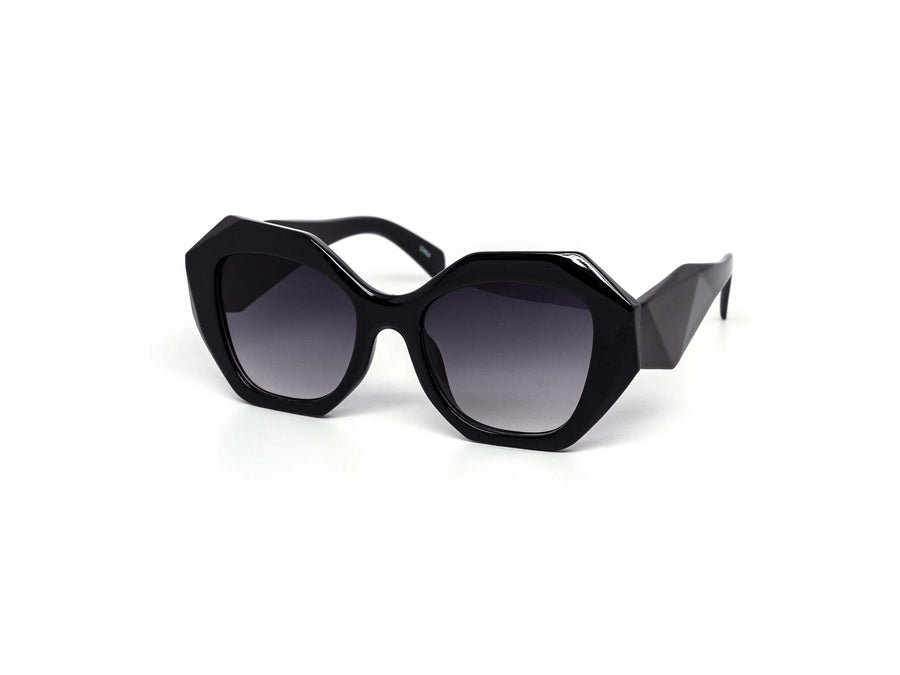 12 Pack: Trendy Round Chunky Prism Abstract Wholesale Sunglasses