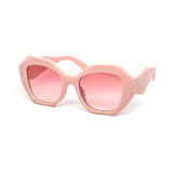 12 Pack: Trendy Round Chunky Prism Abstract Wholesale Sunglasses