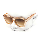 12 Pack: Chic Square Chunky Gold Accent Wholesale Sunglasses