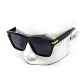 12 Pack: Chic Square Chunky Gold Accent Wholesale Sunglasses