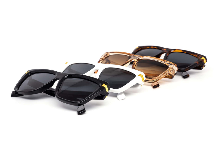 12 Pack: Chic Square Chunky Gold Accent Wholesale Sunglasses