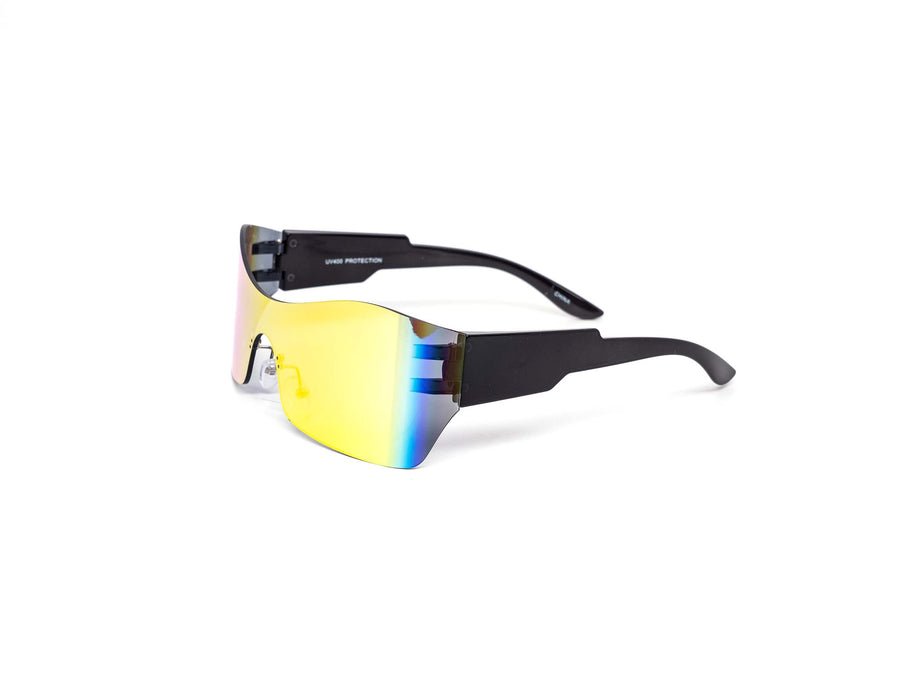 12 Pack: Retro Future Round Slim Flex Burnt Mirror Wholesale Sunglasses