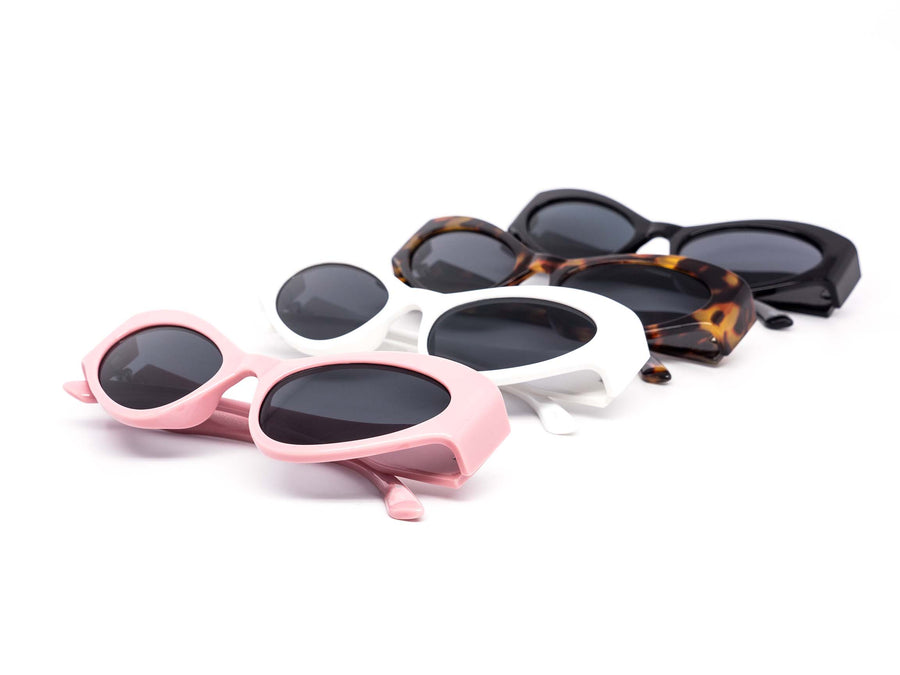 12 Pack: Unique Oval Super Cateye Wholesale Sunglasses