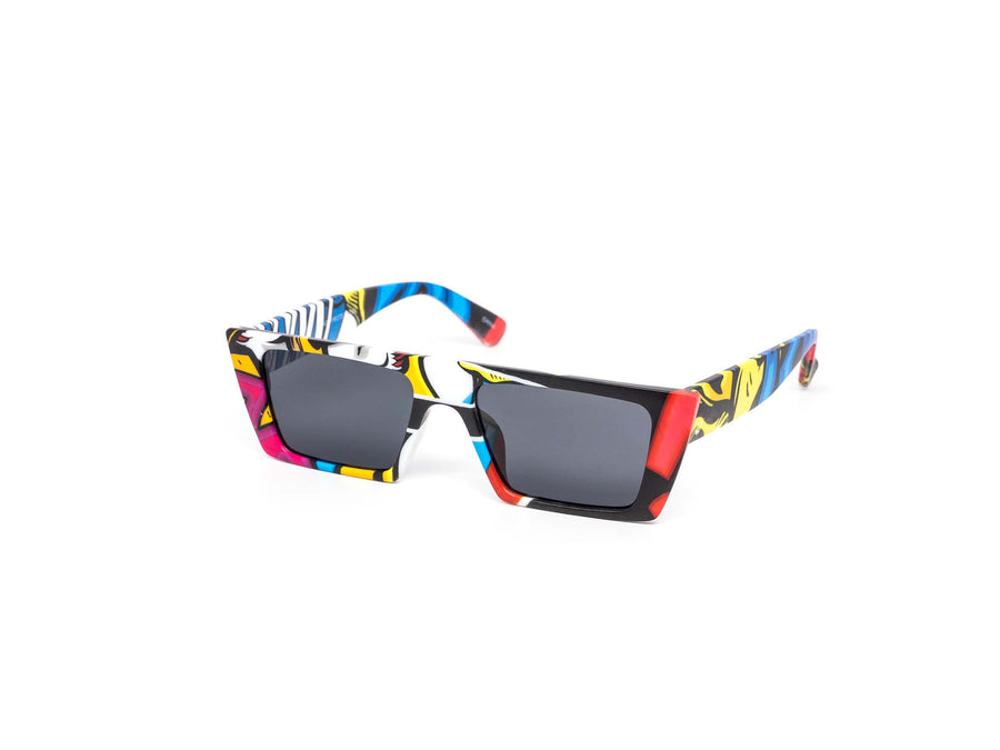 12 Pack: Plain Jane Super Retro Flat Toon Wholesale Sunglasses