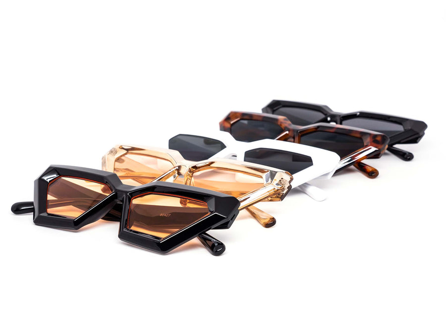 12 Pack: New Fashion Geometric Concave Wholesale Sunglasses