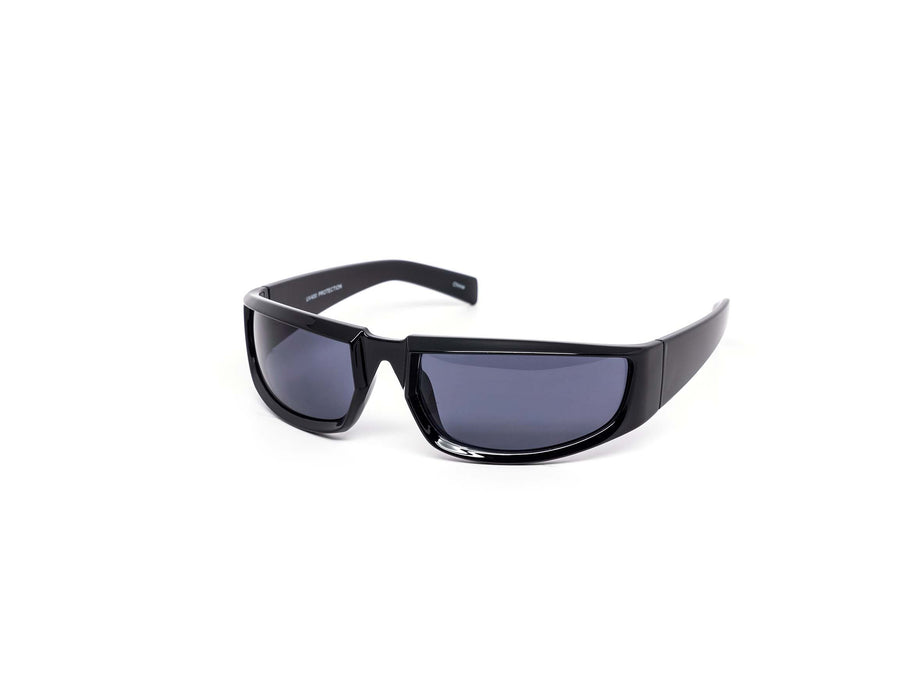 12 Pack: Square Grim Flat-top Wraparound Assorted Wholesale Sunglasses