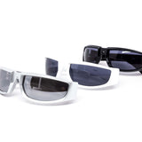 12 Pack: Square Grim Flat-top Wraparound Assorted Wholesale Sunglasses