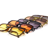 12 Pack: Super Modern Blend Square Aviator Wholesale Sunglasses
