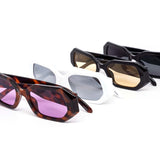12 Pack: Chunky Italic Jackie Hexagon Wholesale Sunglasses