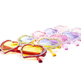 12 Pack: Ice Drip Crystal Color Heart Wholesale Sunglasses