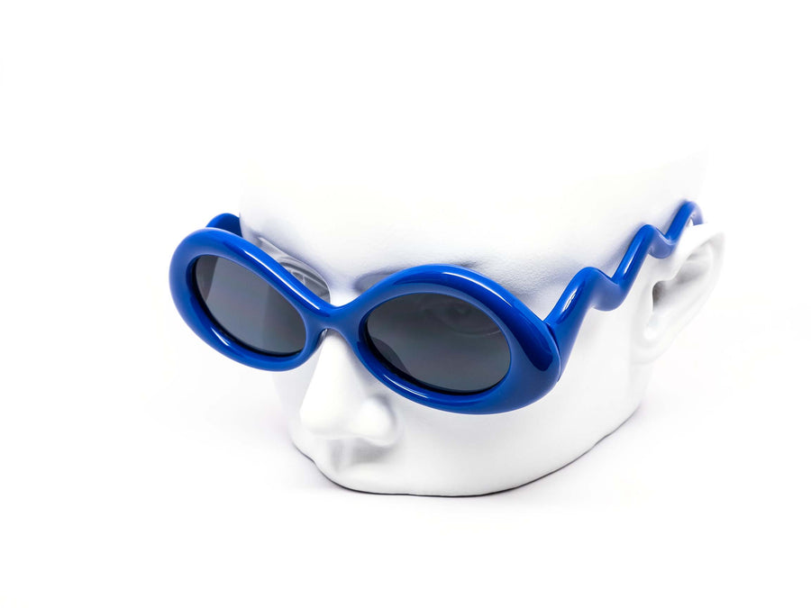 12 Pack: Squiggle Puff Round Wholesale Sunglasses