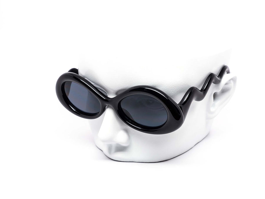 12 Pack: Squiggle Puff Round Wholesale Sunglasses