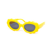 12 Pack: Flower Puff Round Wholesale Sunglasses