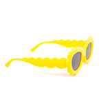 12 Pack: Flower Puff Round Wholesale Sunglasses